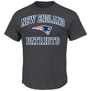 NFL Heart & Soul New England Patriots Basic Tee, Charcoal Heather