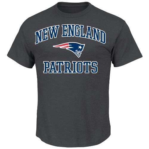 NFL Heart & Soul New England Patriots Basic Tee, Charcoal Heather