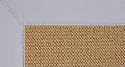 2'6" x 8' Sisal Wool Runner Area Rug - Athena Hand Tufted Rug with Ice Blue Border
