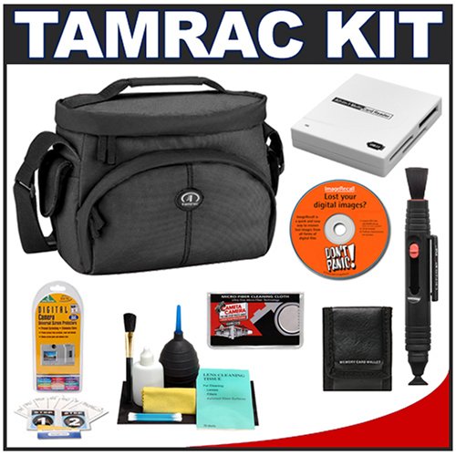 Tamrac 3350 Aero 50 Camera Bag (Black) + Accessory Kit for Canon Rebel XSi, XS, XTi, 40D, Nikon D40, D60, D80, D200, D300, D700, Olympus Evolt E-410, E-420, E-510, E-520, and Sony Alpha A200, A300, A350, A700 Digital SLR