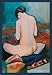 Sitzender Akt auf Kissen 12x18 Giclee on canvas