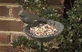 Boxwood & Song Sparrow Stake Bird Feeder - Acorn Brown Finish