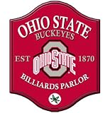 Ohio State Buckeyes Wooden Pub Style Bar Wall Sign