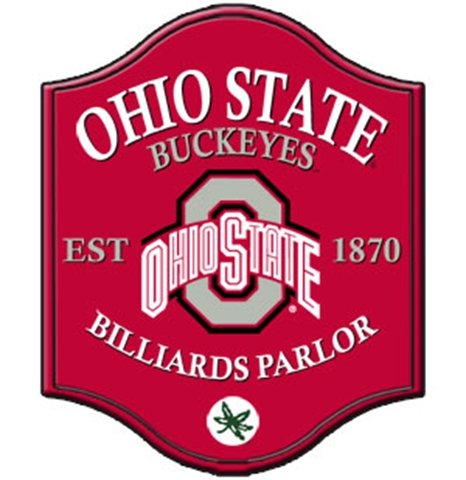 Ohio State University Buckeyes Wooden Pub Style Wall Sign