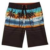 Boys' Mossimo Supply Co. Airbrush Swim Short - Brown