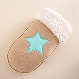 キッズ手袋 ジュニア 子供用 BLAST シンプル グローブ 手袋 冬 子供用 星柄 (3歳~6歳目安) (ベージュ)