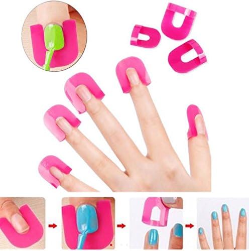 26PCS/pack Professional French Nail Art Manicure Stickers Tips Finger Cover Polish Shield Protector Plastic Case Salon Tools Set