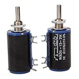 Etfbuy 2PCS ブラック 2W 1kΩ Multi-Turn 精密ポテンショローテーションタイプ