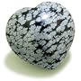 Evil Eye Protection Snowflake Obsidian Gemstone Puffy Heart