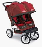 City Elite Series Double Urban Terrain Swivel Wheel Stroller (Red / Black) from The Baby Jogger