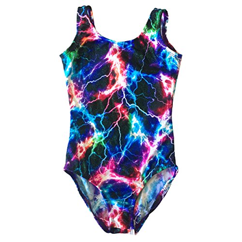 Lightning Metallic Tank Leotard (Youth M (8-10), Lightning Metallic)