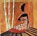 Tribal fashion II by Yinka. Size 12.00 inches width by 12.00 inches height. High Quality Art Poster Print