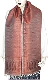 Premium Silk Stole Scarfs Jacquard Pattern Rectangular 72 x 22