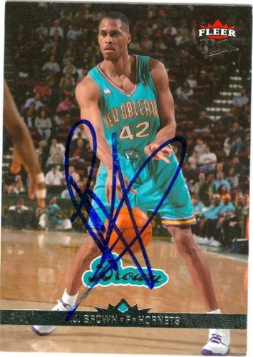P.J. Brown Autographed/Hand Signed Basketball Card (New Orleans Hornets) 2006 Fleer Ultra #103