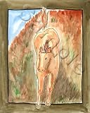 Bronco Cowboy Horse Children's Wall Decor 8x10 Art Print By S. Bowman