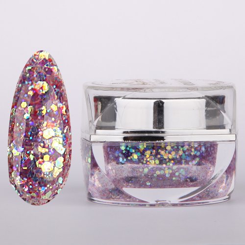 nail_world365 20ML 0.8OZ High Quality Soak Off UV Gel Shiny Colors Glitter Powder Nail Art Builder Gel 078
