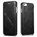 iPhone 6 leather case, Icarercase Premium iPhone 6s Genuine Leather Wallet Case Curve Edge Flip Style, Vintage Folio Cover for Apple iPhone 6 4.7 Inch in Leather (Black)