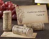 Maison du Vin Wine Cork Place Card/Photo Holder with Grape-Themed Place Cards (Set of 192) - Baby Shower Gifts & Wedding Favors