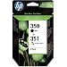 HP SD412EE 350/351 Tintenpatrone schwarz und dreifarbig Schwarz: 200 Seiten, Farbe: 170 Seiten 2er-Pack