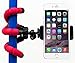 Bastex Universal Compact Flexible Octopus Style Red Tripod Stand Holder/Mount with Adapter for Smartphone / Digital Camera / GoPro Hero All Versions - Includes Remote