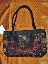 Black Boho Banjara Gypsy India Sari Tapestry Handbag Purse