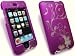 EMARTBUY FLORAL PATTERN HYBRID PROTECTION CASE/COVER/SKIN FOR APPLE IPOD TOUCH 2ND AND 3RD GENERATION PURPLE + SCREEN PROTECTOR