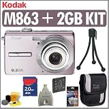 Kodak EasyShare M863 8.2MP Digital Camera (Pink) + 2GB Deluxe Kit