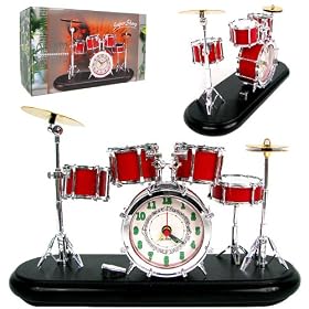 Musical 5 Piece Drum Set Alarm Clock by Trademark Global