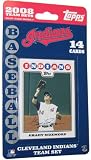 Topps MLB Baseball Cards 2008 Cleveland Indians 14 Card Team Set