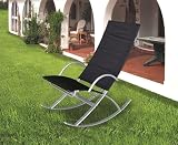 Garten Schaukelstuhl Schwarz Silber