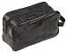 Large Genuine Black Leather Travel Kit Shaving Mens Toiletry Bag Mosaic Pattern