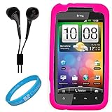 Pink Rubberized Protective Silicone Skin Cover for HTC Droid Incredible 2 ( ....