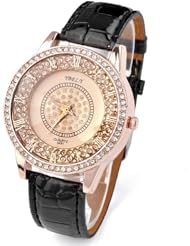 Ybely New Champagne Party Dress Style Shinning Bright Crystal Womens Wrist Watch