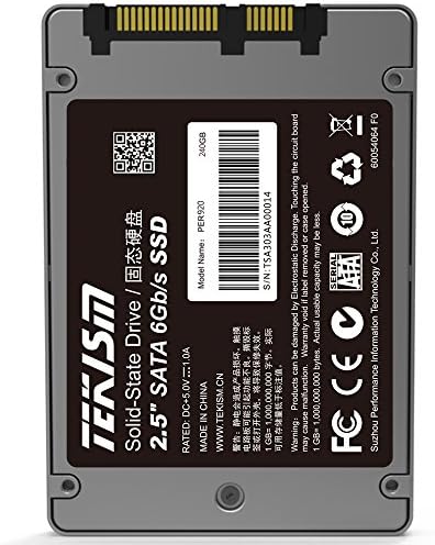 TEKISM PER920 240GB High Quality Enterprise Level SATA3 2.5 - Inch (7mm Height) Solid State Drive - Grey