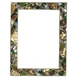 Olivia Riegel Green Mosaic Mother of Pearl 5 x 7 Frame with Enamel Back