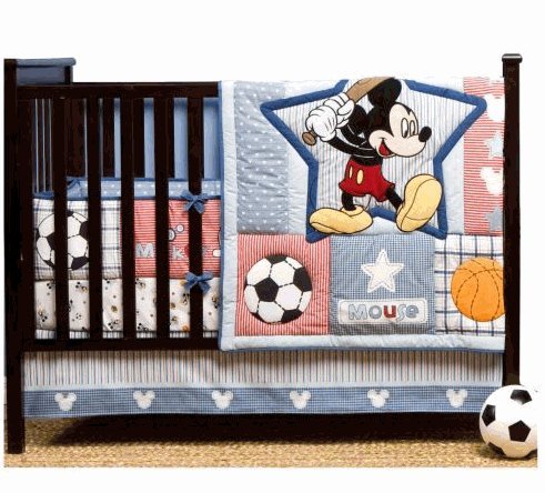 Up to Bat Disney Baby 4 Piece Mickey Mouse Crib Bedding Set Up to Bat Disney Baby 4 Piece Mickey Mouse Crib Bedding Set