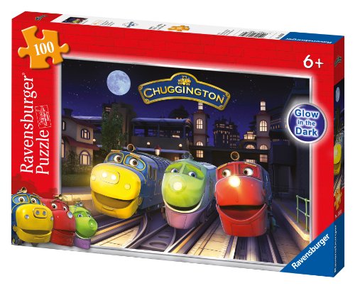 Chuggington End Of The Day 100 Piece Glow-In-The-Dark Puzzle-image