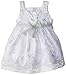 Youngland Baby-Girls Newborn Sleeveless Mesh Hem Occasion Dress with Shrug