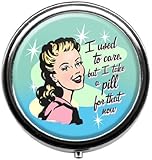 Trendy "I used to care" Pill Case Vitamins Organizer Pillbox