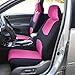 FH-FB050112 Flat Cloth Car Seat Covers Pink / Black Color