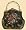 Beautiful Beaded Evening Handbag/purse,with Shoulder Chain, Black Cloth Base --#1