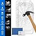 iTALKonline Motorola Moto E XT1021 White Black Tough Hard Shock Proof Rugged Heavy Duty Case Cover with Viewing Stand and Tempered Glass Protective LCD Screen Protector with MicroFibre Polishing Cleaning Cloth Application Card and 1000 mAh MicroUSB In Car Charger