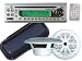 Pyle Complete Weatherproof Sound Audio System for the Boat, Marine, Deck - AM/FM-MPX In-Dash Marine CD/MP3 Player + Pair of 6.5 Dual Cone Full-Range Speakers + Water Resistant Radio Shield