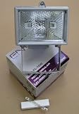**4 PACK** ENLITE IP54 HALOGEN FLOOD LIGHT IN SATIN SILVER