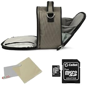 GRAY Slim Compact Protective Travel Digital Camera Carrying Case with Accessory Compartment For Canon Compact Digital Camera Fits: IXUS 90 IS ELPH SD790 IS IXY 95 IS ( PC1261 ) / 970 IS ELPH SD890 IS IXY 820 IS ( PC1266 ) / 870 IS ELPH SD880 IS IXY 920 IS ( PC1308 ) / 980 IS ELPH SD990 IS IXY 3000 I