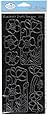 Flower-Poppy Peel Off Stickers 4"X9" Sheet-Black