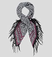 Lightweight Animal Print Sequin Scarf