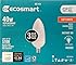 EcoSmart 40W Equivalent Soft White (2700K) B10 Candelabra CFL (3-Pack)