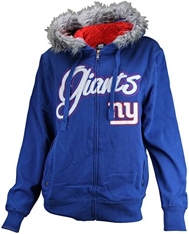 Women's NFL Full Zip Sherpa Lined Hoodie (New York Giants, Medium)