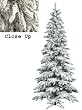10' Snow Flocked Layered Utica Fir Slim Artificial Christmas Tree - Unlit